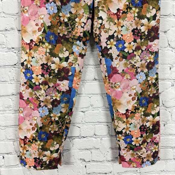 Ted Baker London Madonid Floral Print Slim Trouser Pants Ted Size 1 Womens US 4 - Picture 7 of 15